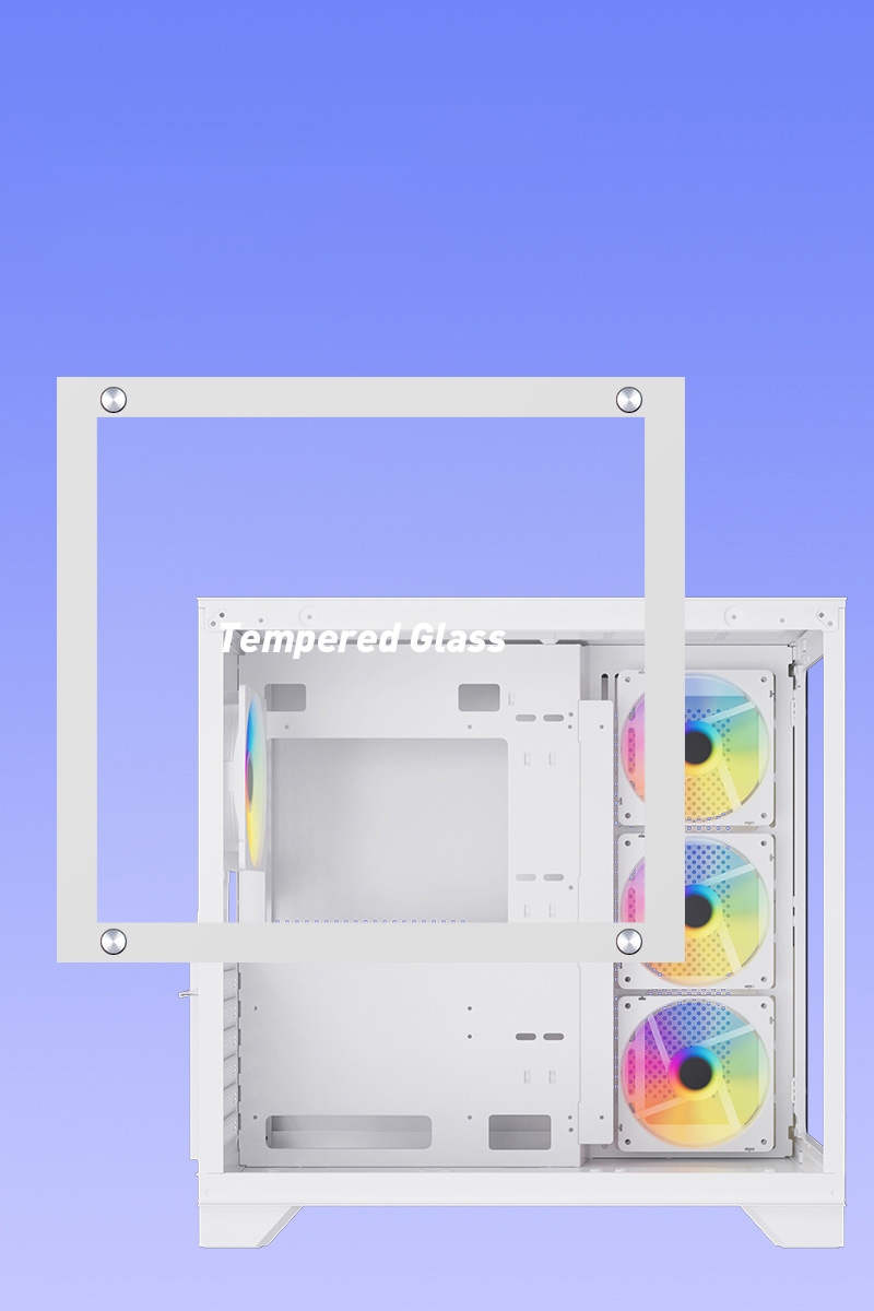 DIYPC ARGB-Q10-W White USB3.0 ATX Mid Tower Gaming Computer Case